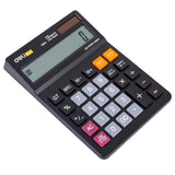 Deli Desktop Calculator Plastic 12 Digits Black Em01420