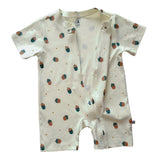 Tickle Lil Peacan Organic Short Zip Baby Playsuit