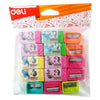 Deli 8Pcs Eraser + 7Pc 0531 Sharpener DL-72124