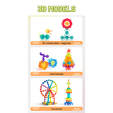 Mideer Colorful Snowflake Blocks - 200pcs