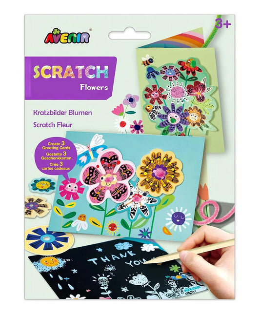 Avenir Scratch Greeting Cards Set - Flowers - Laadlee
