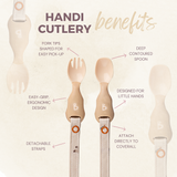 Bibado Handi Cutlery Attachable Baby Cutlery - Fawn