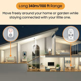 Chillax Portable Advanced Audio Baby Monitor - Night Light, 5 Lullabies & Temperature Sensor With Alert