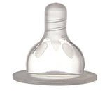 Nip Wide Neck Round Silicone Teat 0M+ - Medium Flow (Pack of 2)