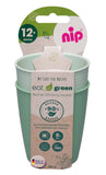 Nip Green Eco-Friendly Children's Drinking Cups - Green (Pack of 2)