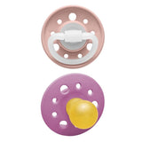 Nip Cherry Orthodontic Latex 0M-6M Baby Pacifier - Peach & Pink (Pack of 2)
