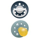 Nip Cherry Orthodontic Latex 6M+ Baby Pacifier - Blue Grey & Dark Blue (Pack of 2)