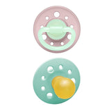 Nip Cherry Night Orthodontic Latex 0M-6M Baby Pacifier - Rose & Green (Pack of 2)