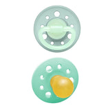 Nip Cherry Night Orthodontic Latex 0M-6M Baby Pacifier - Grey & Turquoise (Pack of 2)
