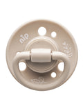 Nip Organic Eco friendly Cherry 0M-6M Latex Baby Pacifier - Beige & Dark Green (Pack of 2)