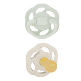 Nip Organic Eco friendly Cherry 0M-6M Latex Baby Pacifier - Green & Brown (Pack of 2)