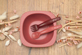 Nip Eat Green Eco-Friendly Organic Baby Feeding Bowl Set - Red (Pack of 2)