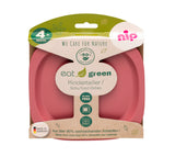 Nip Green Eco-Friendly Unbreakable Baby Plate Set - Red (Pack of 2)