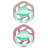 Nip Cherry Air Night Orthodontic Latex 6M+ Baby Pacifier - Brown & Red (Pack of 2)