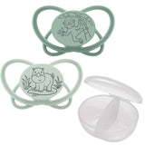 Nip Green Butterfly Orthodontic Soother with Case 0M-6M (Pack of 2)