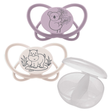 Nip Green Butterfly Orthodontic Soother with Case 16M-32M (Pack of 2)