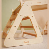 Ezzro - Mini Toddler Pikler With Large Climbing Pikler And Slide - Natural