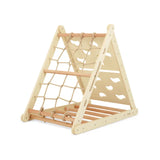 Ezzro Natural Triple Climbing Pikler Triangle