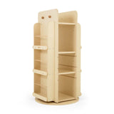 Ezzro Natural Library Rotating Bookshelf Organizer