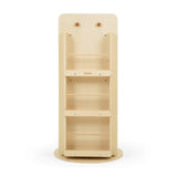 Ezzro Natural Library Rotating Bookshelf Organizer