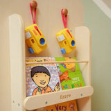 Ezzro Natural Library Rotating Bookshelf Organizer