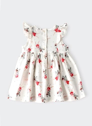 Jelliene All Over Print Knit Dress - White Fairy - Laadlee