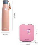 Hydrobrew Bento Lunch Box With Steel Water Bottle & Food Jar - Think Big Blush