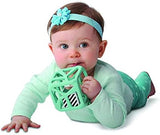 Malarkey Kids Chew Cube Easy Grip Teether Rattle - Mint - Laadlee