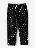 Jelliene All Over Printed Knit Sweat Pants - Black Hearts - Laadlee