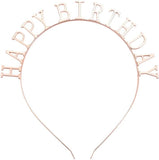 Brain Giggles HAPPY BIRTHDAY Letter Design Headband (Rose Gold)