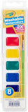 Crayola Washable Watercolor Pans with Plastic Handled Brush - Pack of 8 - Laadlee