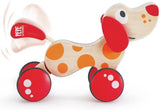 Hape Walk-A-Long Puppy Wooden Pull Toy - Red