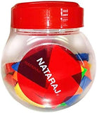 Nataraj Trikone Eraser Assorted 25Pcs Mini Jar
