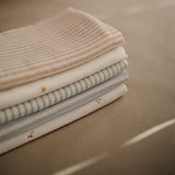 Mushie Swaddle - Natural Stripe - Laadlee