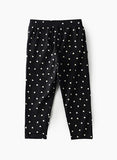 Jelliene All Over Printed Knit Sweat Pants - Black Hearts - Laadlee