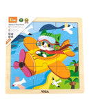 Viga Wooden 9-Piece-Puzzle - Plane