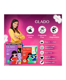 Glado 100% Organic Cotton Sanitary Napkins for Women 29cm - Pack of 8