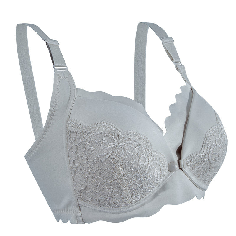 Okus Elegant Seamless Maternity & Nursing Bra - Light Grey - Laadlee