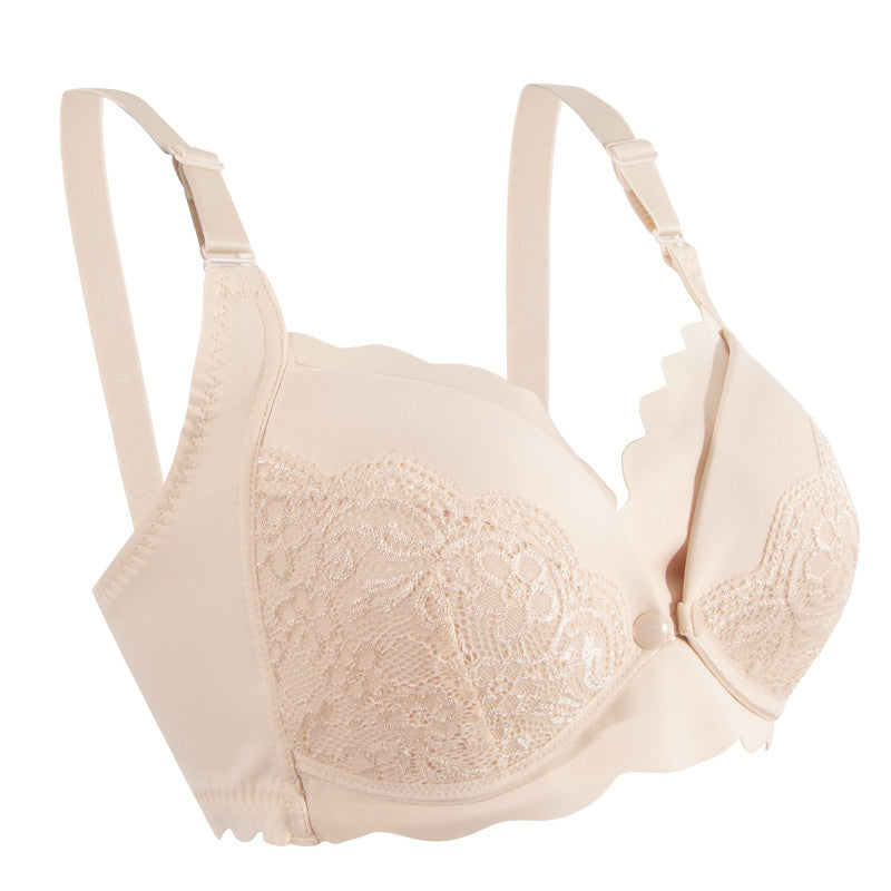 Okus Elegant Seamless Maternity & Nursing Bra - Beige - Laadlee