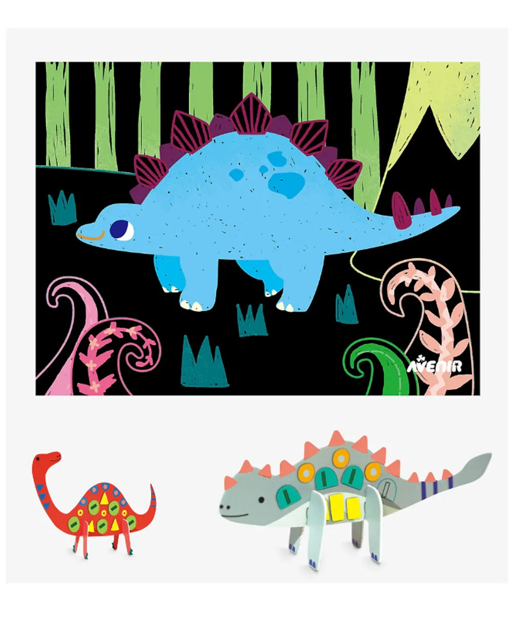 Avenir 4 in 1 Dinosaur Craft Kit - Laadlee