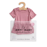 Anvi Baby Organic Bamboo Spandex Onesie Dress - Lilac