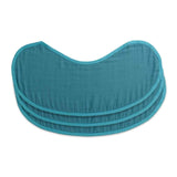 Anvi Baby Set of 3 Organic Bamboo Burp & Bib Cloth - Emerald Blue