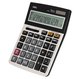 Deli Calculator Metal 14 Digits Golden E1672C