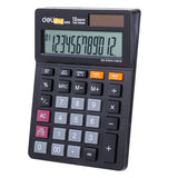 Deli Mini Desk Calculator Plastic 12 Digits Black Em01320