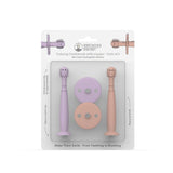 Matchstick Monkey Training Toothbrush With Stopper Dusty Pink and Lilac (Pack of 2)