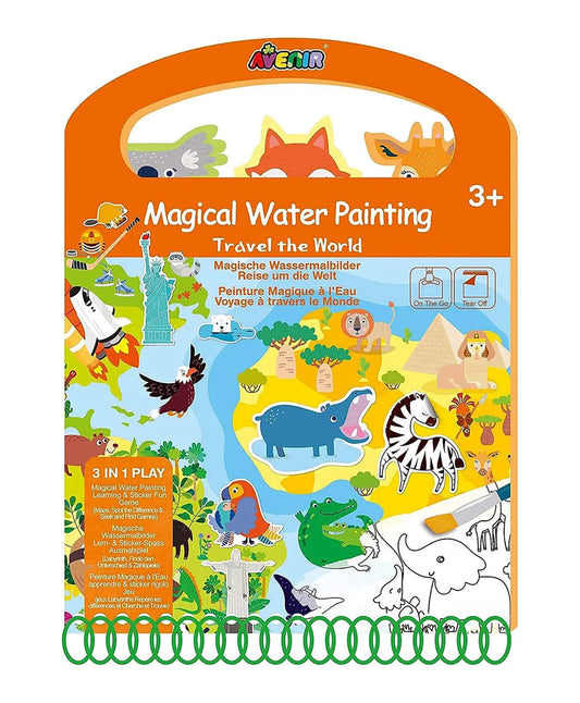 Avenir Magical Water Painting Activity Book - Travel the World - Laadlee