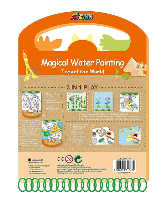 Avenir Magical Water Painting Activity Book - Travel the World - Laadlee