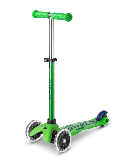 Micro Mini Deluxe Scooter with LED Wheels - Green & Blue - Laadlee