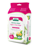 Aleva Naturals Bamboo Baby Specialty Hand 'N' Face Wipes - 30ct - Laadlee