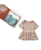 Anvi Baby Onesie Dress- Gift Set Girls - Mocha/Sage/White